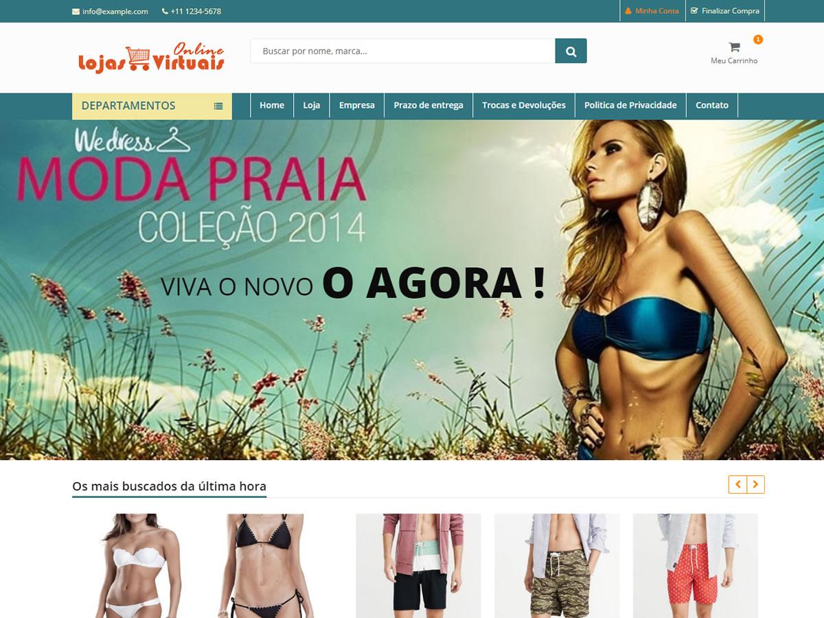 Loja Virtual 2 loja virtual pronta moda praia