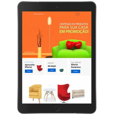 loja virtual de móveis interior tablet