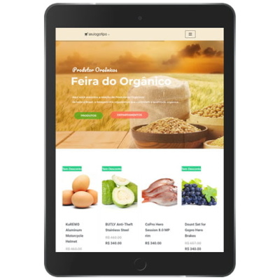 loja virtual organicos tablet